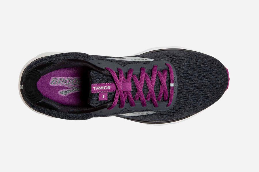 Brooks Running Shoes Womens Black/Purple - Trace Road - 9431-KBSAT